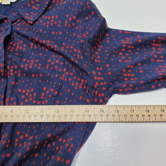 Boden Dress Size 8L Susannah Shirt Dress Long Size 8L Button Down with belt - Picture 8 of 14